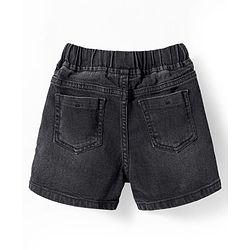 Pine Kids Woven Knee Length Solid Color Shorts - Black