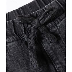 Pine Kids Woven Knee Length Solid Color Shorts - Black
