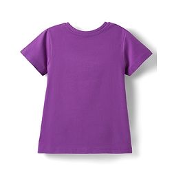 Pine Kids Cotton Knit Half Sleeves T-Shirt with Text Print - Purple