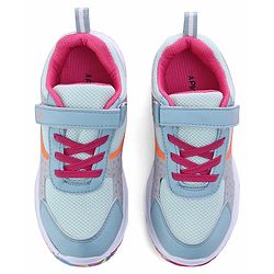 Pine Kids Velcro Closure Printed Sports Shoes - Light Blue
