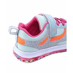 Pine Kids Velcro Closure Printed Sports Shoes - Light Blue