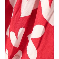 Babyhug Woven Sleeveless Top With Heart Print - Red