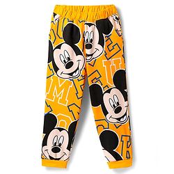 Pine Kids Disney Single Jersey Knit Full Sleeves Night Suit With Mickey Mouse Print - Yellow