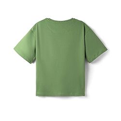 Pine Kids Marvel Single Jersey Knit Half Sleeve Drop Shoulder T-Shirt With Spider-man Graphic - Olive Green