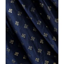 Pine Kids Woven Sleeveless Foil Printed Choli Lehenga Set with Dupatta & Sequin Detailing - Navy Blue