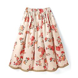 Pine Kids Woven Half Sleeves Choli  Lehenga Set & Dupatta with Floral Sequin Design & Print with Lace Detailing - White & Red