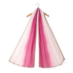 Pine Kids Sleeveless Foil Printed Choli Lehenga Set with Dupatta - Dark Pink