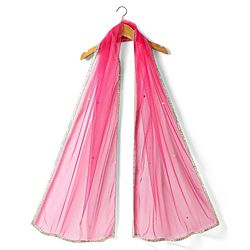 Pine Kids Woven Sleeveless Choli  Lehenga Set & Dupatta with Sequin Design & Floral Print -Limegreen