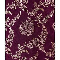 Pine Kids Woven Sleeveless Kurti Salwar Set With Foil Print & Dupatta - Wine