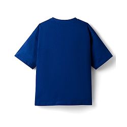 Pine Kids Cotton Knit Half Sleeves T-Shirt with Text Print - Navy Blue