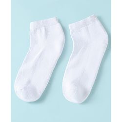 Pine Kids Knit Low Ankle Length School Socks Pack of 3 - White