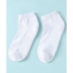 Pine Kids Knit Low Ankle Length School Socks Pack of 3 - White