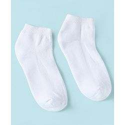 Pine Kids Knit Low Ankle Length School Socks Pack of 3 - White