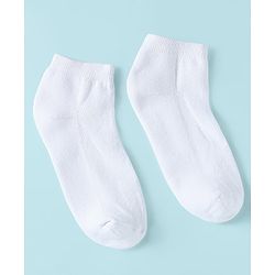 Pine Kids Knit Low Ankle Length School Socks Pack of 3 - White