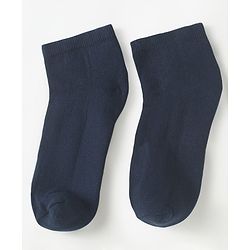 Pine Kids Knit Low Ankle Length School Socks Pack of 3 - Navy Blue