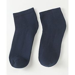 Pine Kids Knit Low Ankle Length School Socks Pack of 3 - Navy Blue