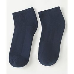 Pine Kids Knit Low Ankle Length School Socks Pack of 3 - Navy Blue