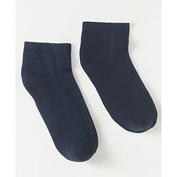 Pine Kids Knit Low Ankle Length School Socks Pack of 3 - Navy Blue