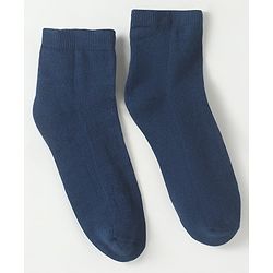 Pine Kids Knit High Ankle Length School Socks Pack of 3 - Navy Blue