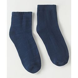 Pine Kids Knit High Ankle Length School Socks Pack of 3 - Navy Blue