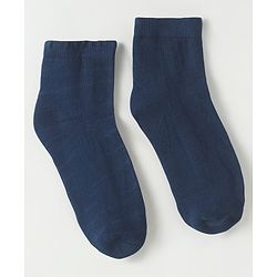 Pine Kids Knit High Ankle Length School Socks Pack of 3 - Navy Blue