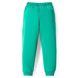 Pine Kids Knit Full Length Lounge Pant With Text Print - Sea Green