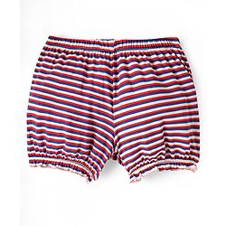 Pine Kids Cotton Elastane Knit Bloomers With Stripes & Floral Print Pack of 3 (Colour May Vary)