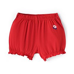 Pine Kids Cotton Elastane Knit Bloomers With Stripes & Floral Print Pack of 3 (Colour May Vary)