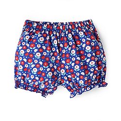 Pine Kids Cotton Elastane Knit Bloomers With Stripes & Floral Print Pack of 3 (Colour May Vary)