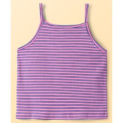 Pine Kids Cotton Knit Singlet Slips with Stripes & Polka Dot Pack Of 3 - Color May Vary
