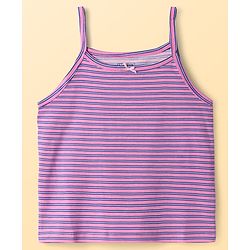Pine Kids Cotton Knit Singlet Slips with Stripes & Polka Dot Pack Of 3 - Color May Vary