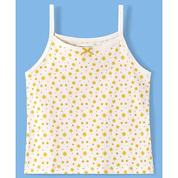 Pine Kids Cotton Knit Singlet Slips with Floral Print Pack Of 3 - Color May Vary