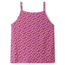 Pine Kids Cotton Knit Singlet Slips with Stripes & Heart Print Pack of 3 - Color May Vary