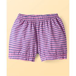 Pine Kids Cotton Knit Bloomers With Stripes & Star Print Pack 3 - Color May Vary