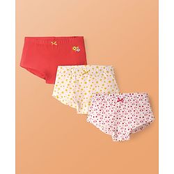 Pine Kids Cotton Knit Panties with Floral Print Pack of 3 - Color May Vary