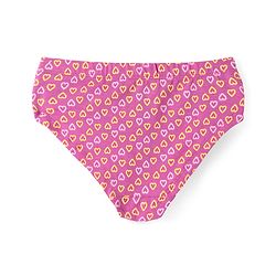 Pine Kids Cotton Elastane Knit Panties with Hearts Print & Stripes Pack of 3 (Color May Vary)