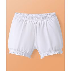 Pine Kids Cotton Knit Solid Color Bloomers Pack 3 - White