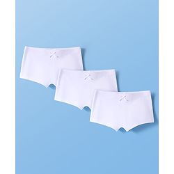 Pine Kids Cotton Elastane Knit Solid Colors Panties Pack of 3 (Color May Vary)