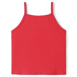 Pine Kids Cotton Elastane Knit Singlet Sleeves So;id Color Slips Pack of 3 (Color May Vary)