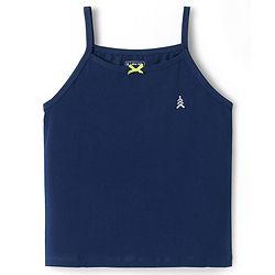 Pine Kids Cotton Elastane Knit Singlet Sleeves So;id Color Slips Pack of 3 (Color May Vary)