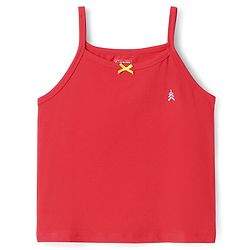Pine Kids Cotton Elastane Knit Singlet Sleeves So;id Color Slips Pack of 3 (Color May Vary)