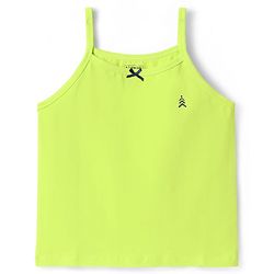 Pine Kids Cotton Elastane Knit Singlet Sleeves So;id Color Slips Pack of 3 (Color May Vary)