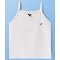 Pine Kids Cotton Elastane Singlet Sleeves Solid Color Slips Pack of 3 (Color May Vary)