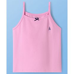 Pine Kids Cotton Elastane Singlet Sleeves Solid Color Slips Pack of 3 (Color May Vary)