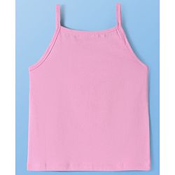 Pine Kids Cotton Elastane Singlet Sleeves Solid Color Slips Pack of 3 (Color May Vary)