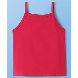 Pine Kids Cotton Elastane Singlet Sleeves Solid Color Slips Pack of 3 (Color May Vary)