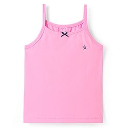 Pine Kids Cotton Elastane Knit Singlet Sleeves Solid Colors Slips Pack of 3 (Color May Vary)