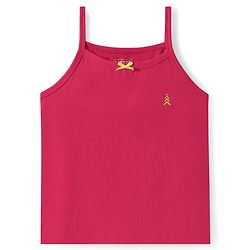 Pine Kids Cotton Elastane Knit Singlet Sleeves Solid Color Slips Pack of 3 (Color May Vary)