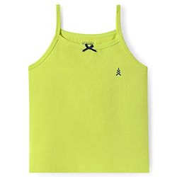 Pine Kids Cotton Elastane Knit Singlet Sleeves Solid Color Slips Pack of 3 (Color May Vary)