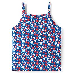 Pine Kids Cotton Elastane Knit Singlet Sleeves Slips with Floral Print & Stripes Pack of 3 (Color May Vary)
